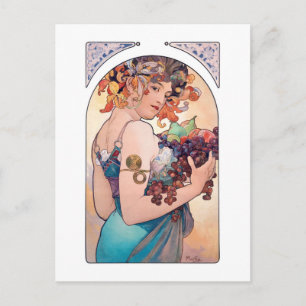 Carte Postale Fruits, Mucha