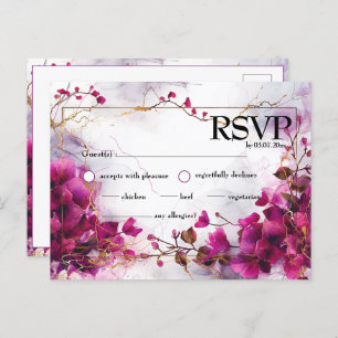 Carte Postale Fuchsia Enchantement : Aquarelle