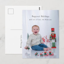 Full Bleed Minimal Photocard Simple Holiday 