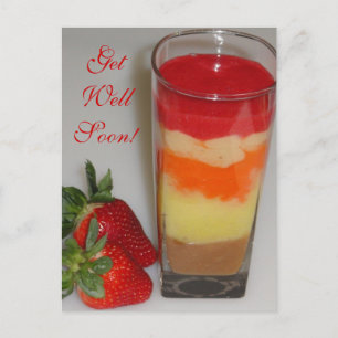Carte Postale Fumée de fraise Fruit sucré Se Bien Bientôt