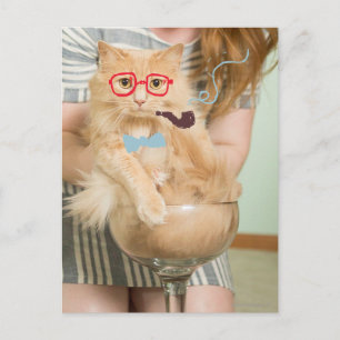 Carte Postale Fumer le chat