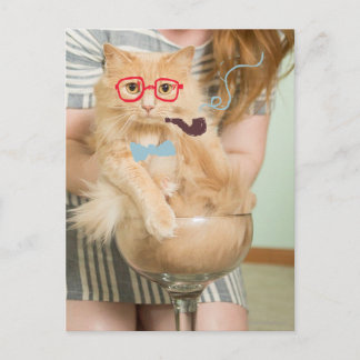 Carte Postale Fumer le chat