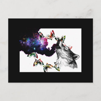 Carte Postale Fumer le papillon loup floral