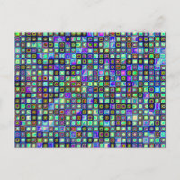 Fumer Vert Funky Rétro Carreaux de mosaïque Motif