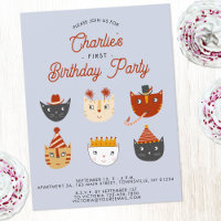 Fun Chat Personnalisé 1er Anniversaire Fête Invita