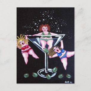Carte Postale Fun Chubby Martini Divas Post Cards