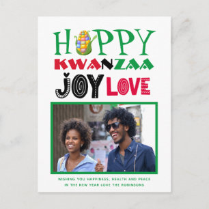 Carte Postale Fun Happy Kwanzaa LOVE JOY
