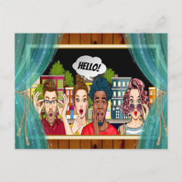 Carte Postale FUN Hello Postcard