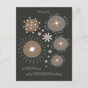 Carte Postale Fun inventif feu d'artifice dessiné à la main CC11