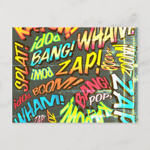 Carte Postale Fun Retro Comic Book Pop Art