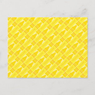 Carte Postale Fun Yellow Crayon Motif