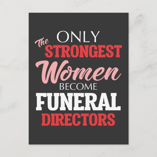 Carte Postale Funéraire Funny Directeur Femme Mortician Maman (Devant)