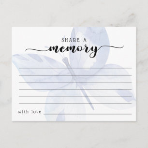 Carte Postale Funeral Share a Memory Condolences Card