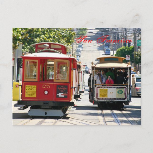Carte Postale Funiculaires de San Francisco (Devant)