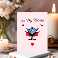 Funky Be My Valentine Cartoon Vampire Bat