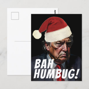 Carte Postale Funky Red Santa Hat Trump Vilain Noël