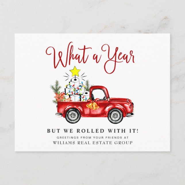 Carte Postale Funky What a Year Christmas Corporate (Devant)