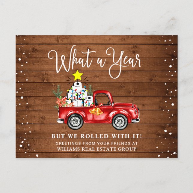 Carte Postale Funky What a Year Christmas Corporate (Devant)