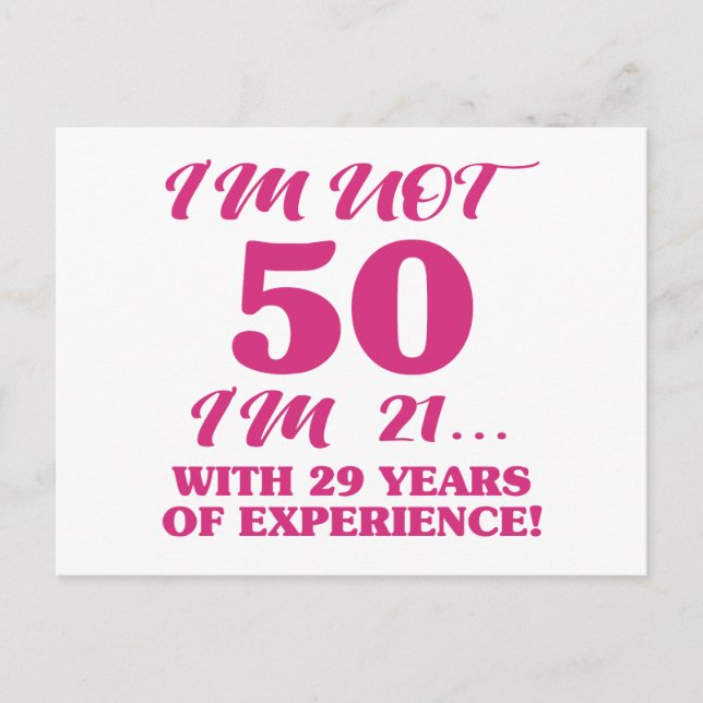Carte Postale Funny 50e anniversaire (Devant)