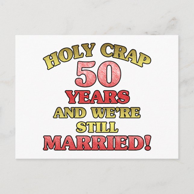 Carte Postale Funny 50e anniversaire (Devant)