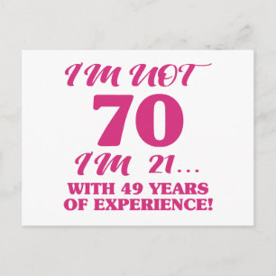 Carte Postale Funny 70e anniversaire