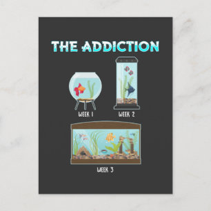 Carte Postale Funny Aquarium Geek Fish farming Humor