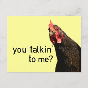 Carte Postale Funny attitude chicken ?