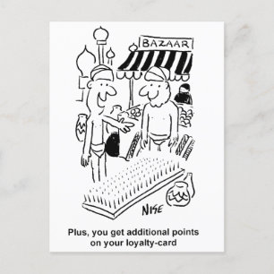 Carte Postale Funny Bed of Nails Indian Bazaar Marketplace