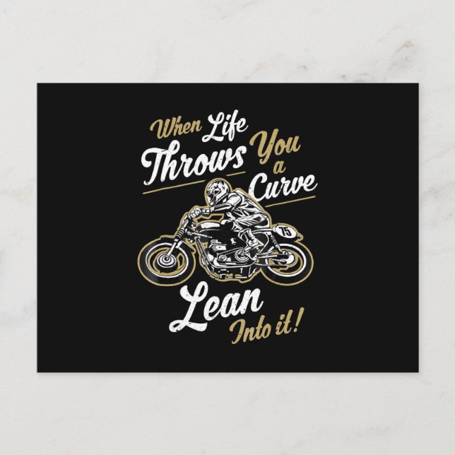 Carte Postale Funny Biker Citations Sarcastic Motorcycle Rider C (Devant)