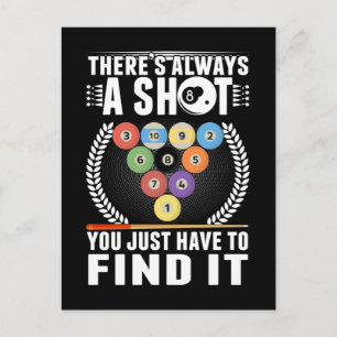 Carte Postale Funny Billiard Joke Cue Snooker Pool Joueur