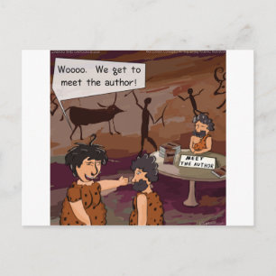 Carte Postale Funny Caveman Auteur "Rencontrez l'auteur"