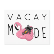 Funny Chat Flamant rose Vacay mode vacances