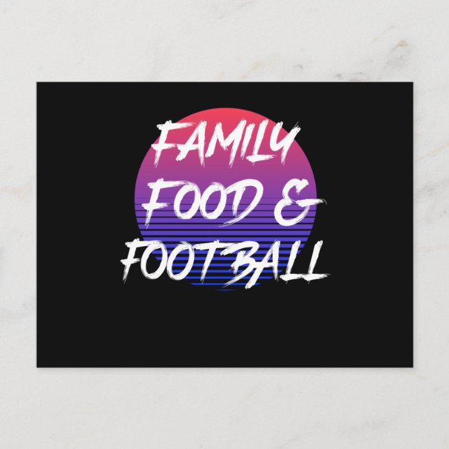 Carte Postale Funny Christmas 80s Family Food And Football (Devant)