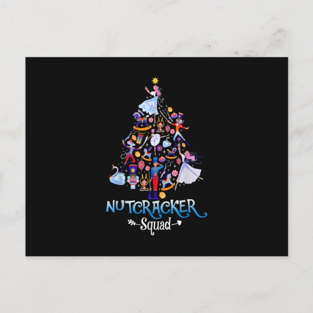Carte Postale Funny Christmas Nutcracker Squad Ballet Dance Kids (Devant)