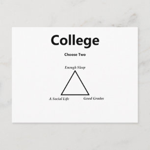 Carte Postale Funny College Choisissez deux