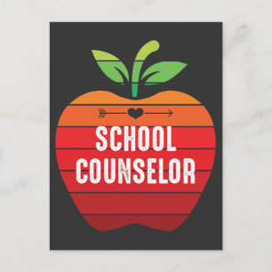 Carte Postale Funny Conseiller scolaire Retro Apple