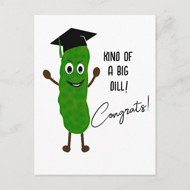 Carte Postale Funny Creative Graduation Pun Dill Graduation card (Devant)