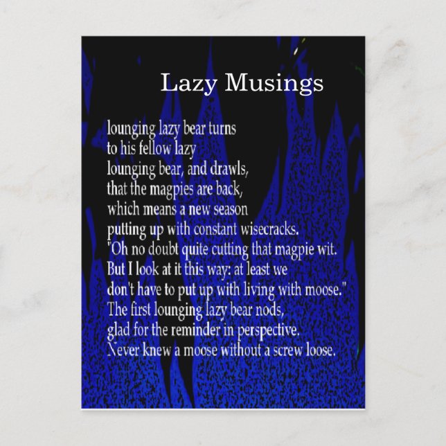 Carte Postale Funny Farm Poem Card #7 (Devant)