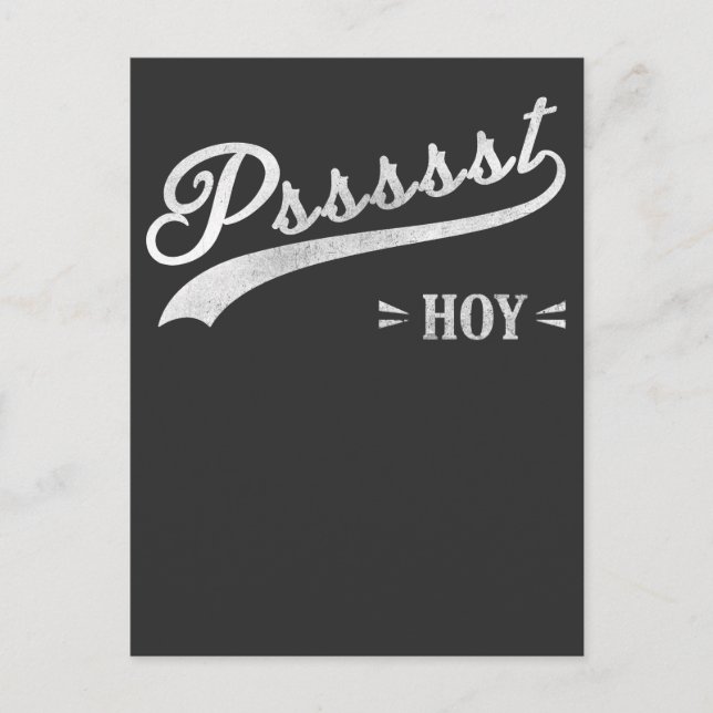 Carte Postale Funny Filipino Psst Hoy Distressed Script Cadeau (Devant)