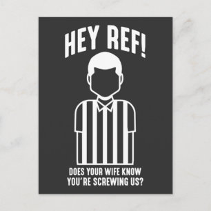 Carte Postale Funny Football Match Football arbitre Soccer Sarca