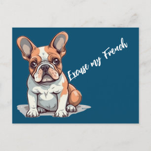 Carte Postale Funny French Bulldog Postcard