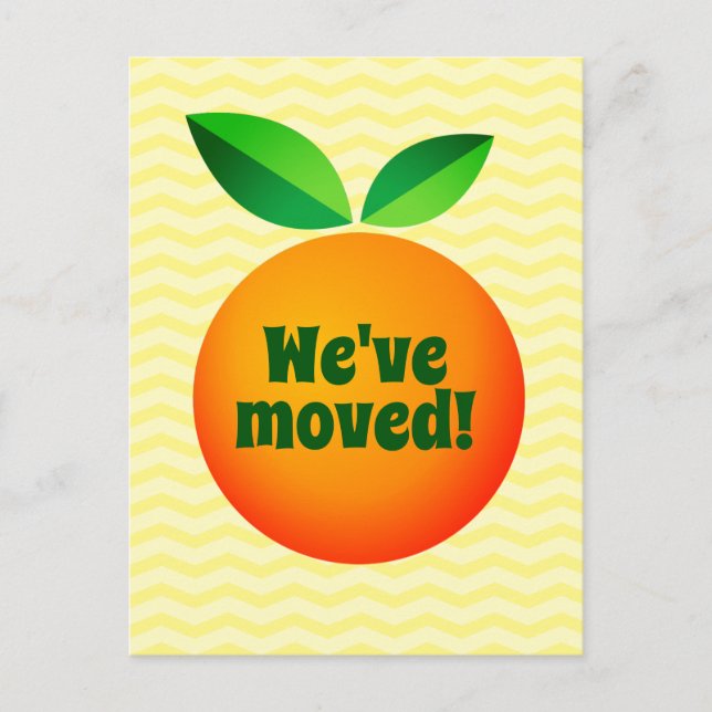 Carte Postale Funny frog cartoon change of address we've moved (Devant)