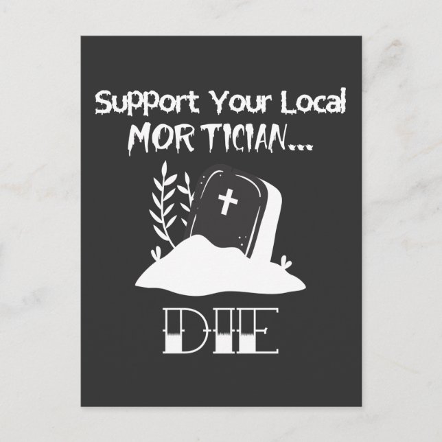 Carte Postale Funny Funeral Director Humour Mortician Support (Devant)