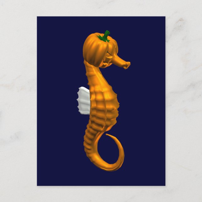 Carte Postale Funny Halloween Seahorse (Devant)