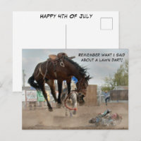 Funny Happy 4 juillet Rodeo Saddle Bronc Event
