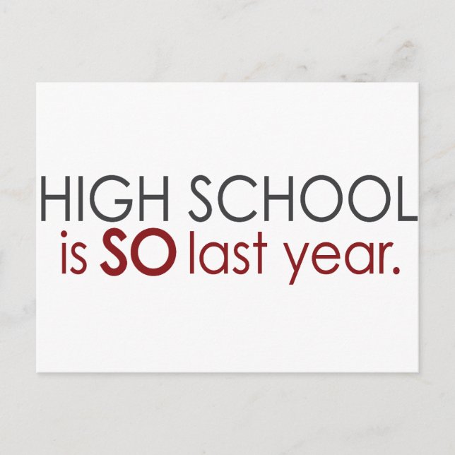 Carte Postale Funny High School (Devant)
