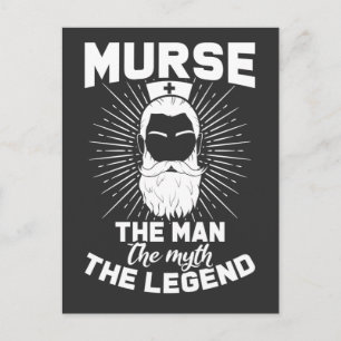 Carte Postale Funny Homme Infirmière Père Mari Papa Humour hospi