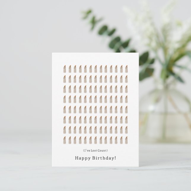 Carte Postale Funny I've Lost Count Happy Birthday Candles Card (Debout devant)