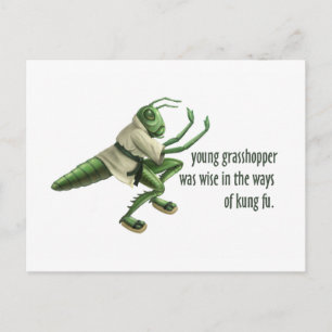 Carte Postale Funny Kung Fu Grasshopper