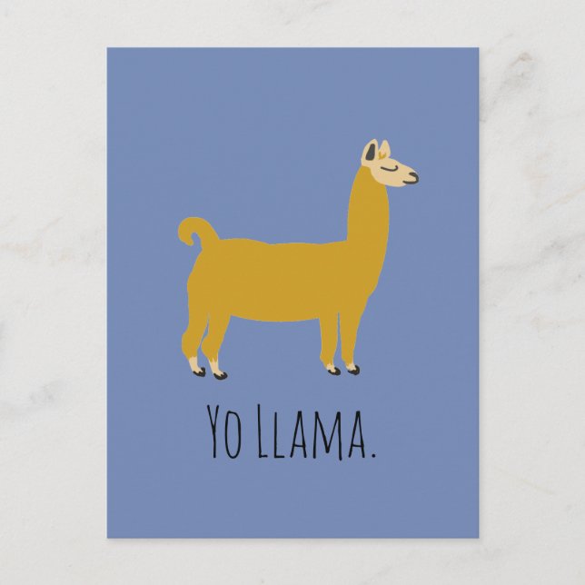 Carte postale Funny Llama Pun (Devant)